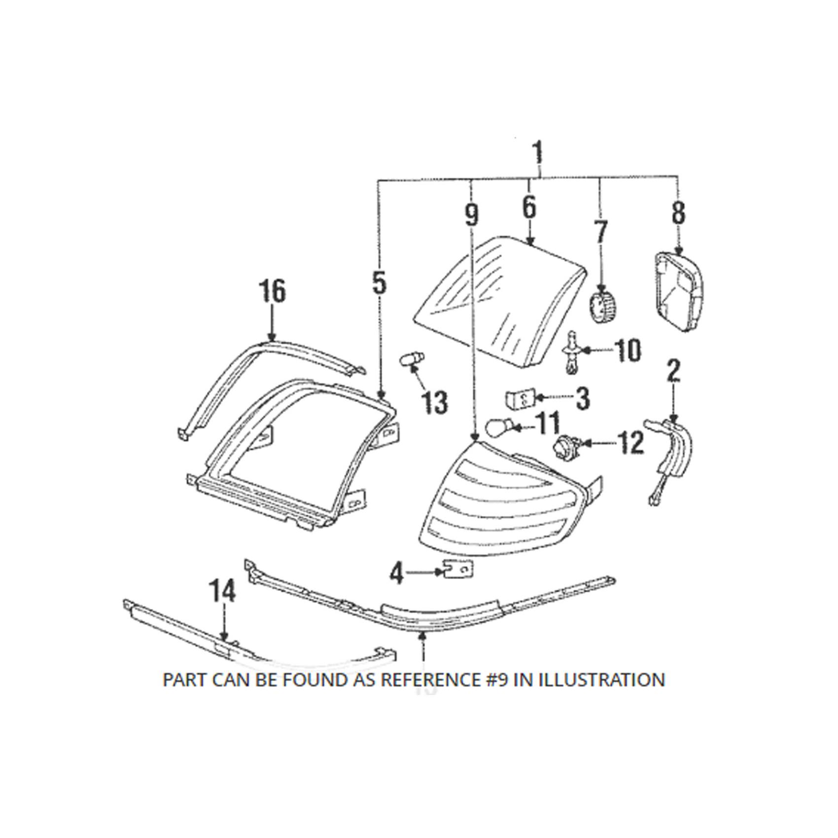 Mercedes Corner Light Assembly - Passenger Side 1298260343